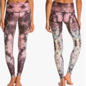 Teeki Leggings Tie Dye Eagle Feather Recycled Yoga Pants